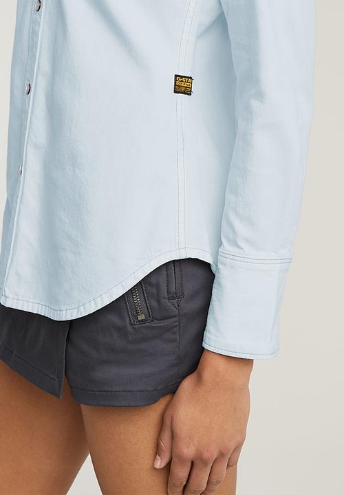 G-STAR - Slim Western Shirt l\s \Wmn - Beached Faded Seasalt