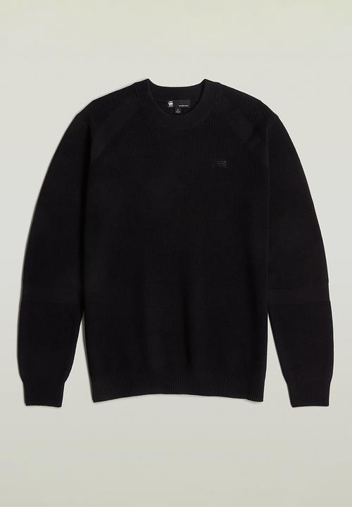 G-STAR - Detailed r knit - dk black