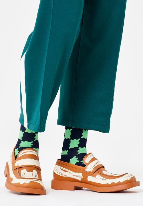 Happy Socks - Wobbly Check Sock - Navy
