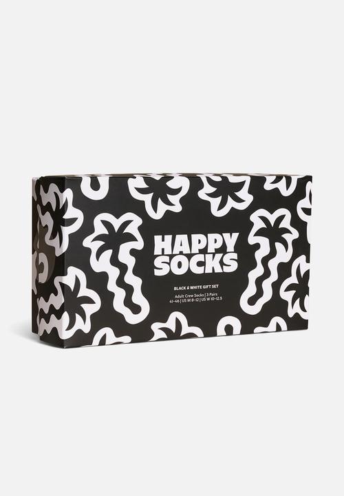 Happy Socks - 3 Pack Black And White Gift Set - Black & White