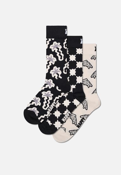 Happy Socks - 3 Pack Black And White Gift Set - Black & White