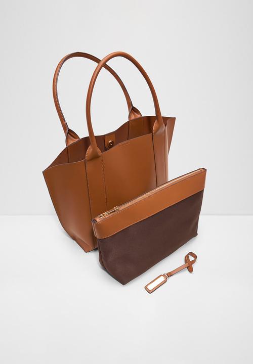 ALDO - Splish tote bag - cognac