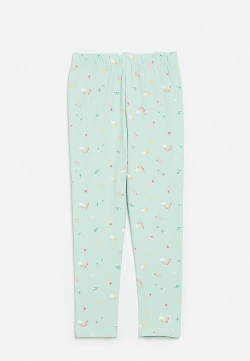 Pop Candy - Printed leggings-light blue