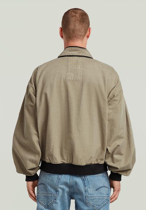 G-STAR - Oversized denim bomber - grey