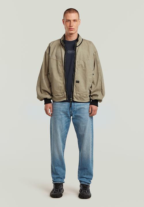 G-STAR - Oversized denim bomber - grey