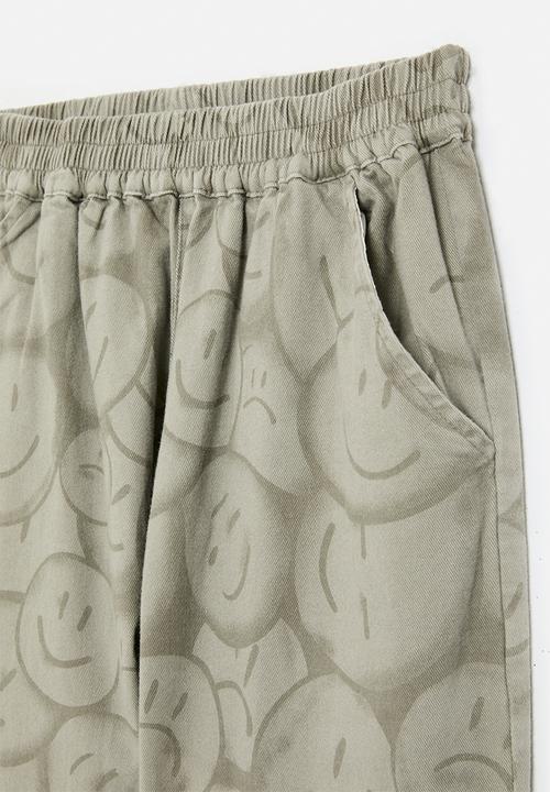 Pop Candy - Smiley print jogger-grey