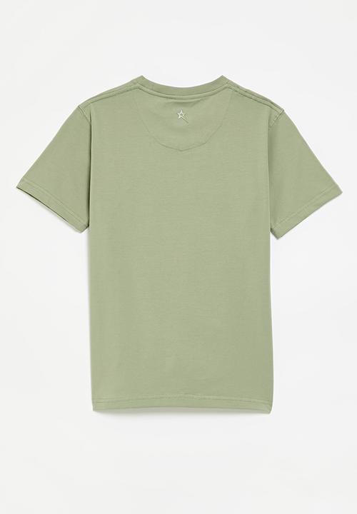 SOVIET - Boys Short Sleeve Crew Neck Tee - Light Sage