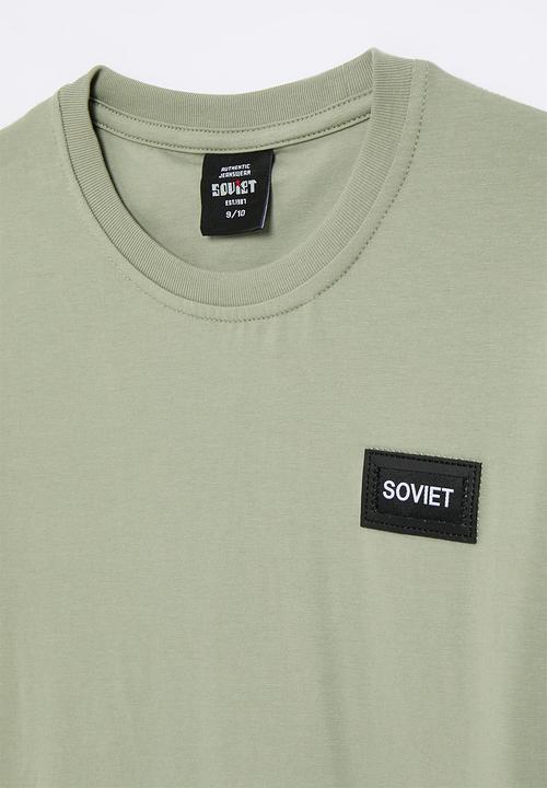 SOVIET - Boys Short Sleeve Crew Neck Tee - Light Sage