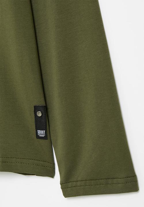SOVIET - Boys Long Sleeve Crew Neck Tee - Olive
