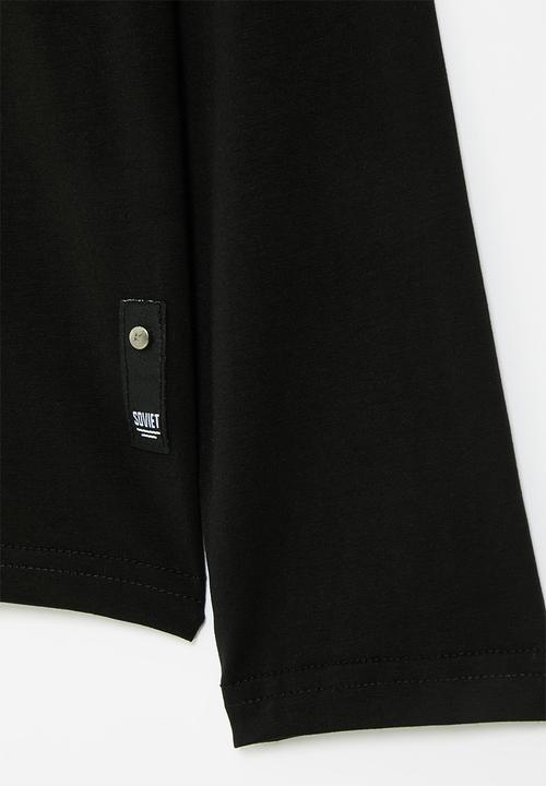 SOVIET - Boys Long Sleeve Crew Neck Tee - Black