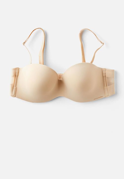 Cotton On - Everyday Strapless Lightly Lined T-Shirt Bra 2Pk - Frappe/Maple Sugar