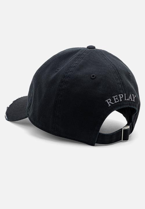 Replay - Washed Heavy Cotton Twill + Broken Part Cap - Black
