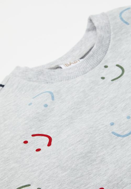 Cotton On - Bundle riley sweater & trackpant - cloud marle/smile ydg