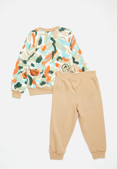 Nike - Nkb b nsw ey aop crew set - hemp
