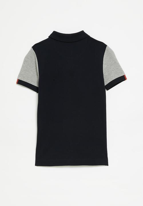 POLO - Boys dylan colour blocked short sleeve golfer - navy