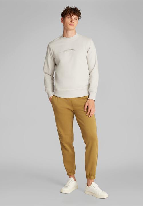 Calvin Klein - Minimal Logo Crew Neck - Moonbeam