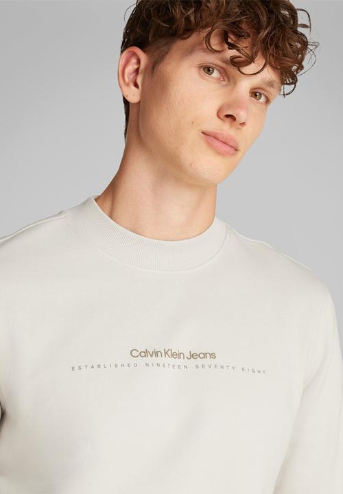 Calvin Klein - Minimal Logo Crew Neck - Moonbeam