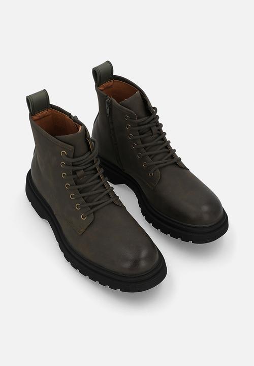 Replay - Pierce boot - mil green leather