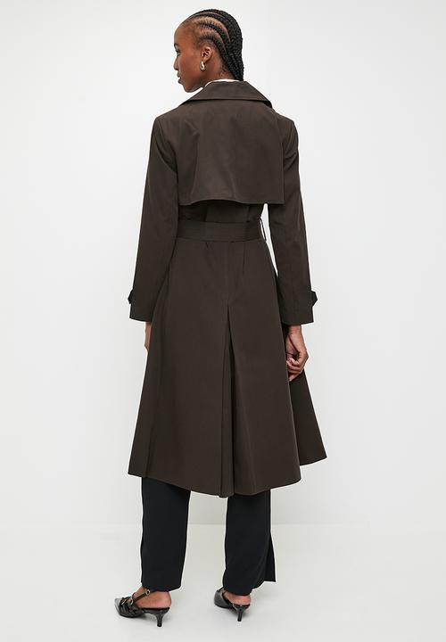 Pringle of Scotland - PRINGLE FELICITY LADIES TRENCH COAT - CHOCOLATE