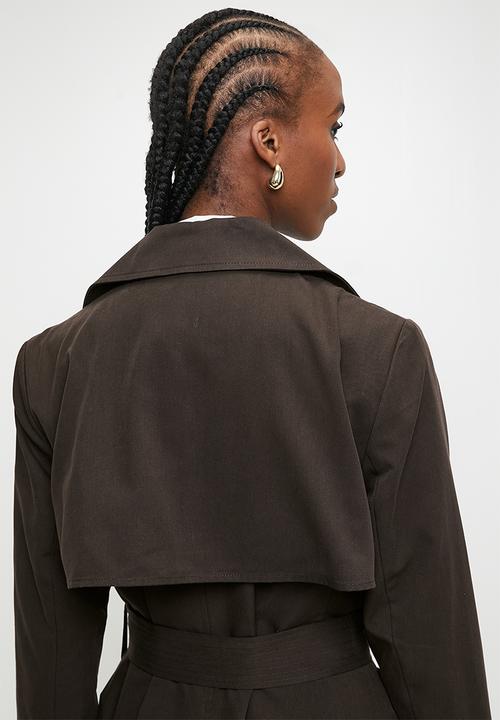 Pringle of Scotland - PRINGLE FELICITY LADIES TRENCH COAT - CHOCOLATE