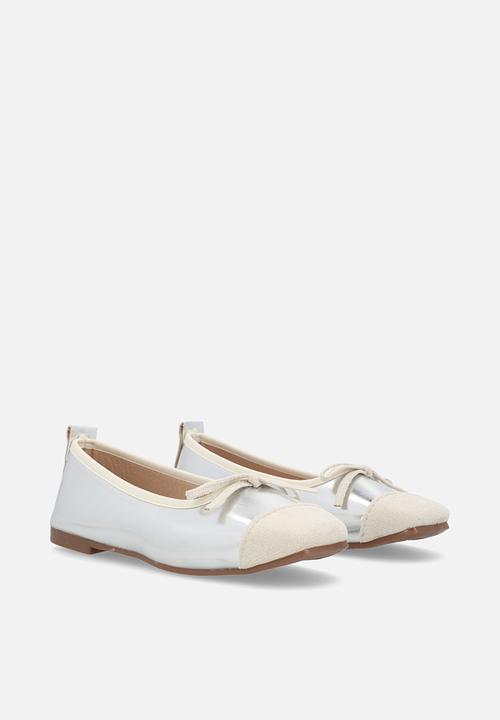 Pop Candy - Contrast ballet pumps - silver