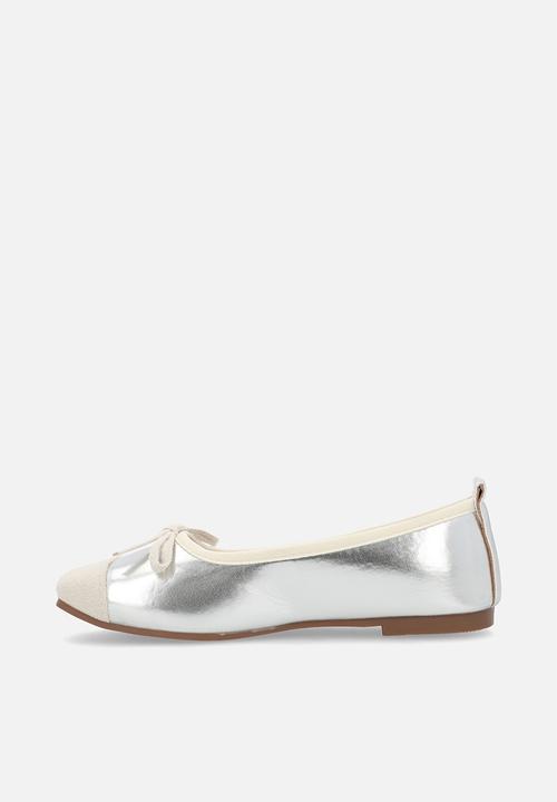Pop Candy - Contrast ballet pumps - silver