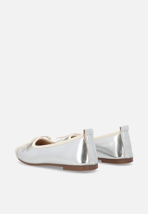Pop Candy - Contrast ballet pumps - silver