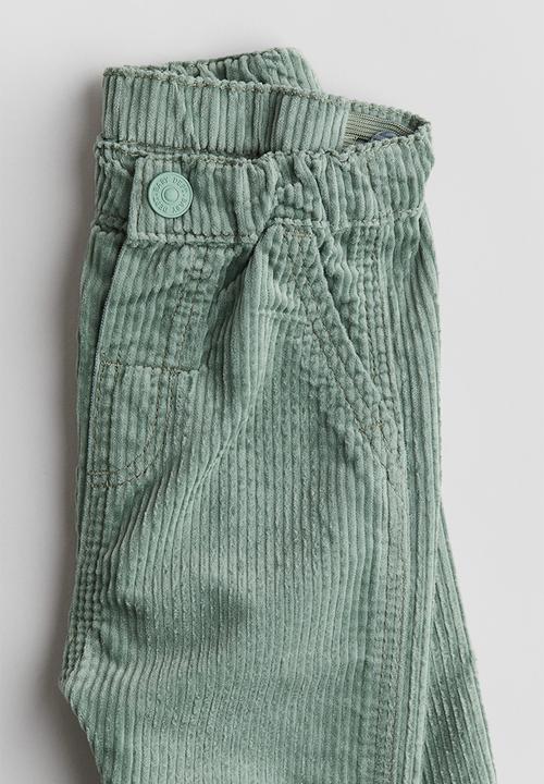 H&M - Cotton corduroy trousers - green