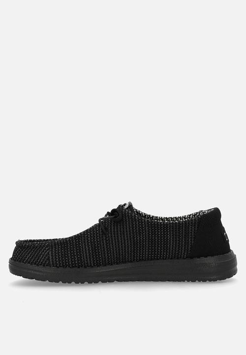 Hey Dude - Wendy Stretch Mesh slip on - Black/Black