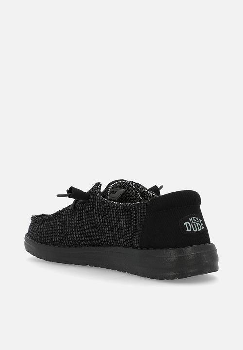 Hey Dude - Wendy Stretch Mesh slip on - Black/Black