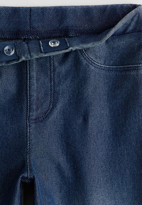 H&M - Wide denim-look trousers - dark denim blue