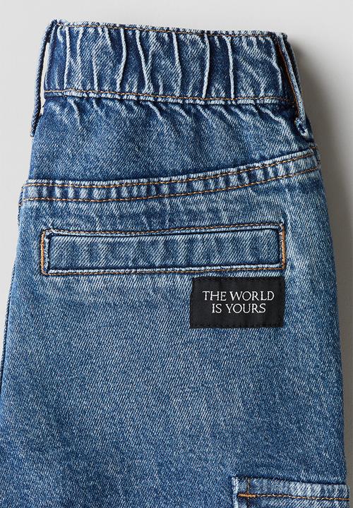 H&M - Relaxed tapered fit jeans - denim blue