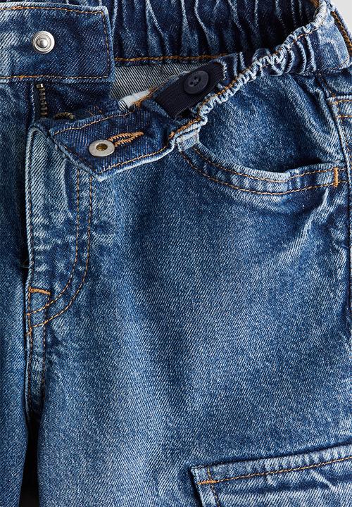 H&M - Relaxed tapered fit jeans - denim blue