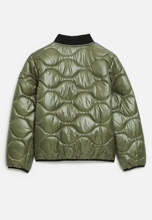 SOVIET - Boys Quilted Fashion Jacket - Olive