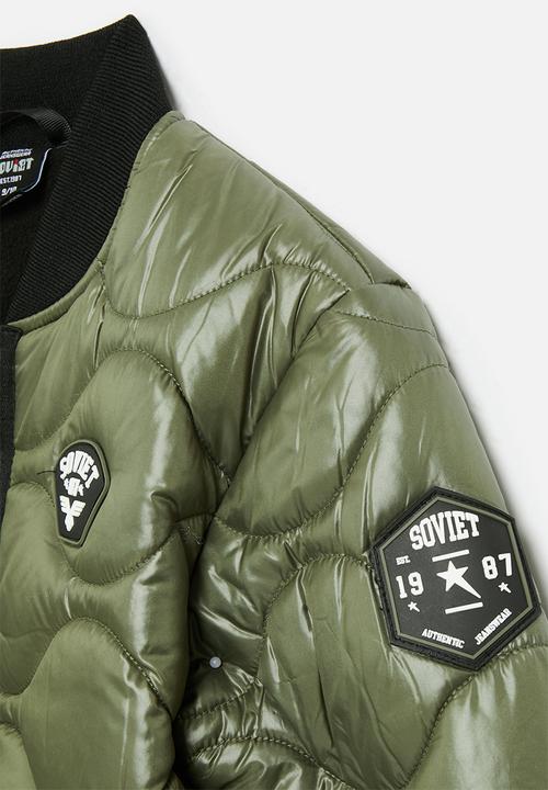 SOVIET - Boys Quilted Fashion Jacket - Olive