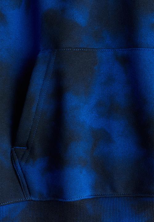 H&M - Hoodie - navy blue tie-dye
