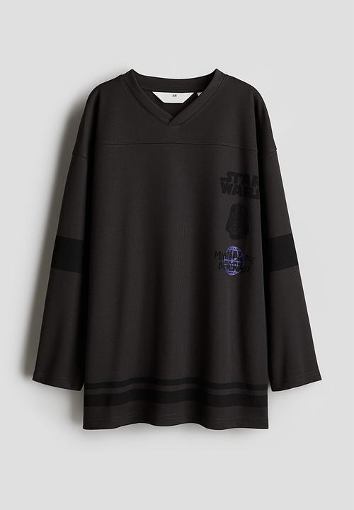 H&M - Oversized mesh t-shirt - black star wars