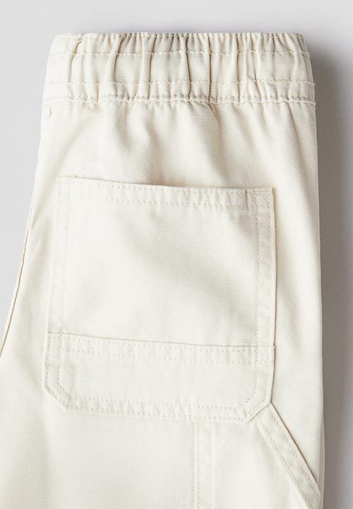 H&M - Cotton carpenter trousers - light beige