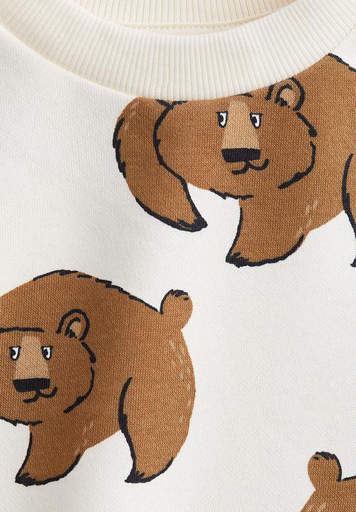 H&M - Printed sweatshirt - white & bears