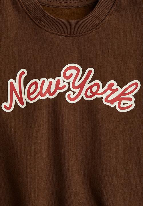 H&M - Printed sweatshirt - brown new york