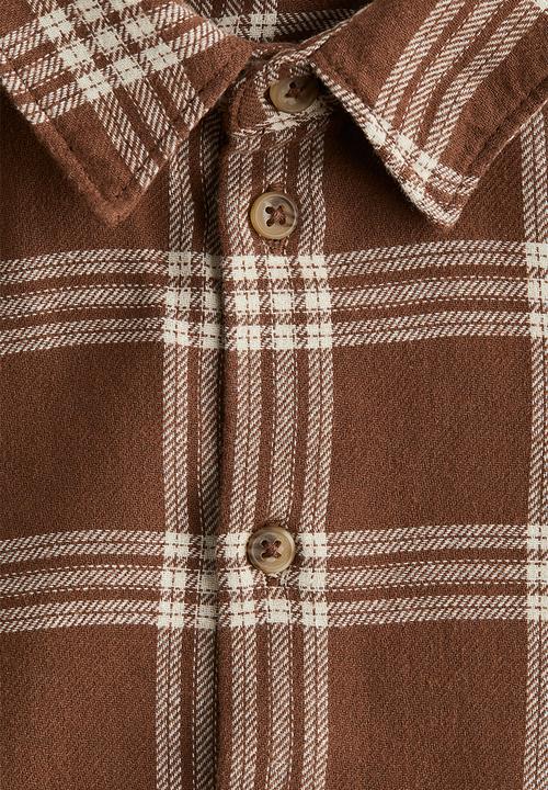 H&M - Flannel shirt - brown checked