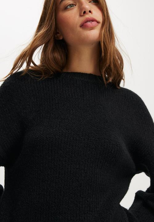 Cotton On - Luxe crew pullover - black