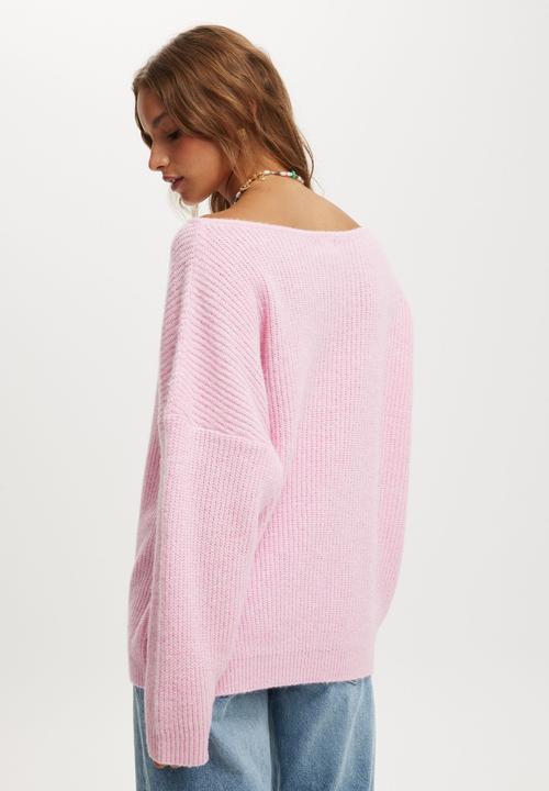 Cotton On - Luxe rib boatneck off shoulder - babydoll