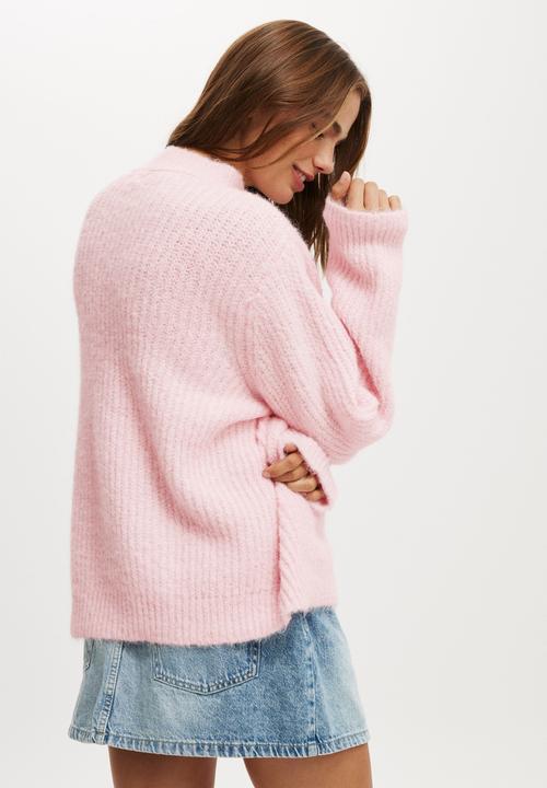 Cotton On - Luxe rib mock neck pullover - babydoll