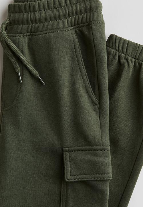 H&M - Cargo joggers - dark khaki green