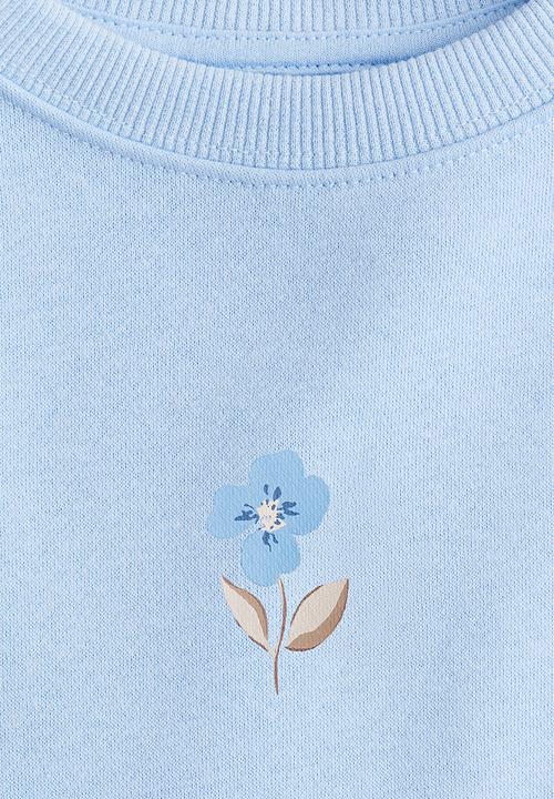 H&M - Print-motif sweatshirt - blue flower