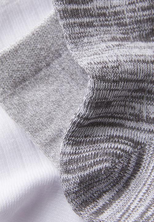 Cotton On - Body Mid Crew Socks 3Pk - Greyscale