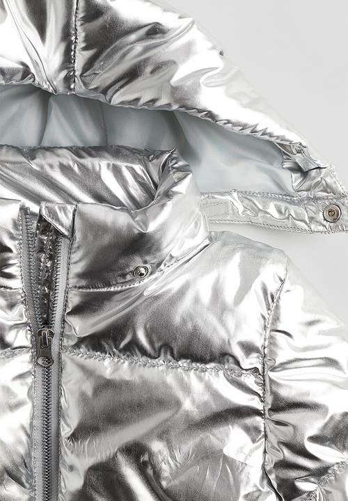 H&M - Shimmering puffer jacket - silver-coloured