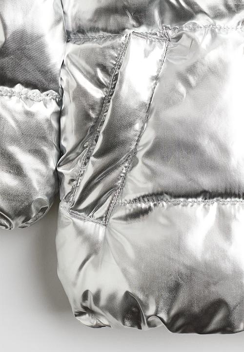 H&M - Shimmering puffer jacket - silver-coloured