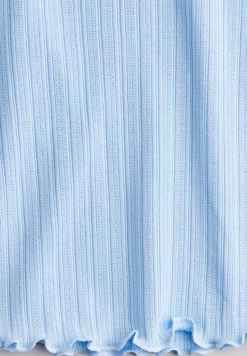H&M - Pointelle jersey dress - blue